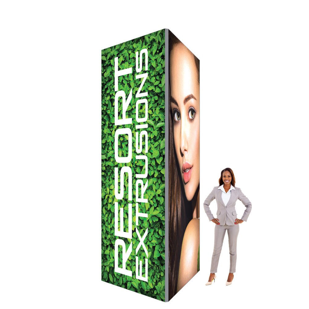 Big Sky Square Tower Black Frame with Backlit — 4x12 Graphic Package